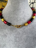 Damen Herren Halskette Eloxierte Aluminium Deutschland Walzen Kette Zylinder