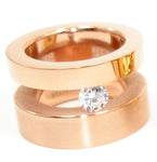 Edelstahlring 316L Damenring rose gold silber Zirconia