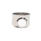 Edelstahlring Damen Perlenring Modisch 16mm