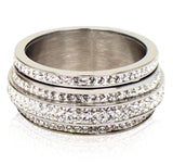 Edelstahlringe Damenring Fingerring silber Rose 12mm
