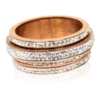 Edelstahlringe Damenring Fingerring silber Rose 12mm