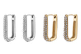 Damen Ohrringe Ohrstecker Zirkon gold silber
